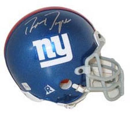 Ron Dayne, 2000 New York Giants Autographed Riddell Authentic Mini Football Helmet