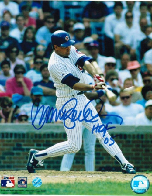 Ryne Sandberg Chicago Cubs Autographed 8" x 10" Unframed Photograph Inscribed "HOF 05" (Hitting)