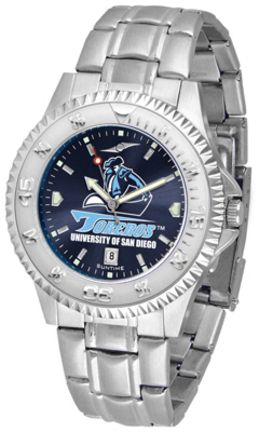 San Diego Toreros Competitor AnoChrome Men's Watch with Steel Band