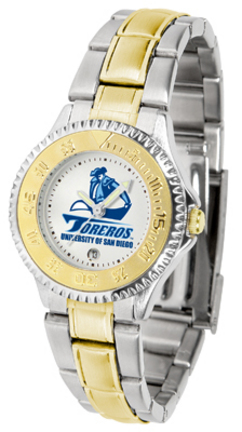 San Diego Toreros Competitor Ladies Watch with Two-Tone Band