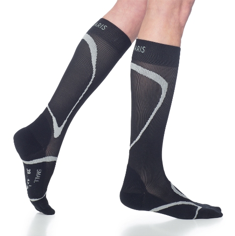 Sigvaris Performance Sock 412CXM99 20-30mmHg Ankle Closed Toe Calf Socks - Black Extra Medium
