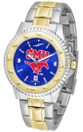 Southern Methodist (SMU) Mustangs Competitor AnoChrome Two Tone Watch