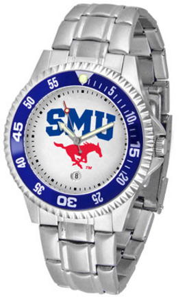 Southern Methodist (SMU) Mustangs Competitor Men's Watch with Steel Band