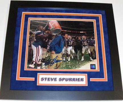 Steve Spurrier Autographed Florida Gators 1996 National Championship 8" x 10" "Gatorade" Custom Framed Photograph