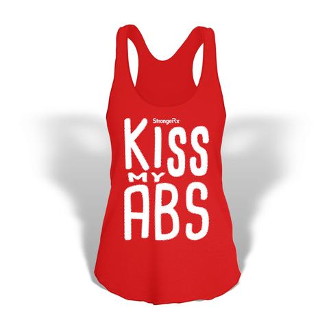 StrongerRX WTtKisAbsRDSM Kiss My ABS Tank Top for Women Red - Small