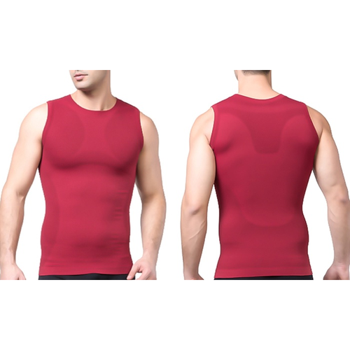 Tagco USA TI-QDCS-RED-M Mens Quick Dry Compression Shirt Red - Medium