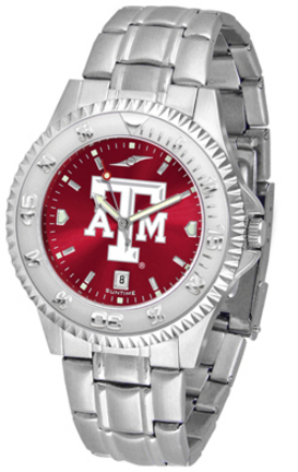 Texas A & M Aggies Competitor AnoChrome Men's Watch with Steel Band