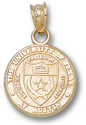 Texas Longhorns 1/2" "Seal" Pendant - 10KT Gold Jewelry