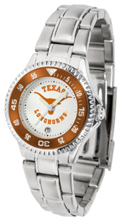 Texas Longhorns Competitor Ladies Watch with Steel Band