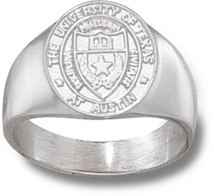 Texas Longhorns Oval "Seal" Men's Ring Size 10 - Sterling Silver Jewelry