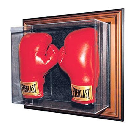 The "Case-Up" Collection Double Boxing Glove Display Case (Black Finish)