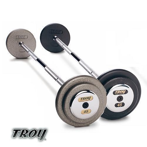 Troy Barbell HFB-025C Pro-Style Commercial Grade Gray Pro-Style Curl Barbell - 25 Pounds