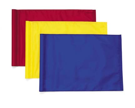 Tube-Style Solid-Color Golf Flags - Set of 9