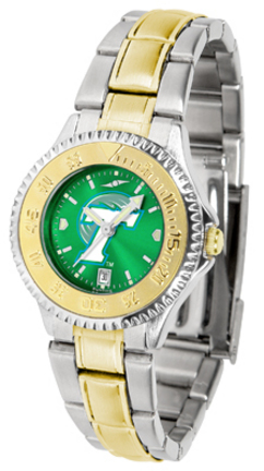Tulane Green Wave Competitor AnoChrome Ladies Watch with Two-Tone Band