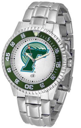 Tulane Green Wave Competitor Men's Watch with Steel Band