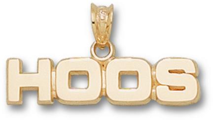 Virginia Cavaliers "Hoos" 1/4" Pendant - 10KT Gold Jewelry