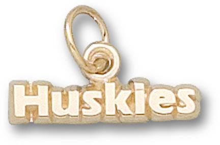 Washington Huskies "Huskies" 1/8" Charm - 14KT Gold Jewelry