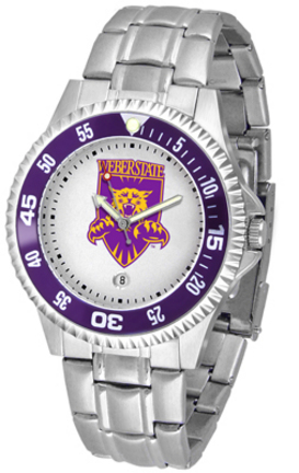 Weber State Wildcats Competitor Men's Watch with Steel Band