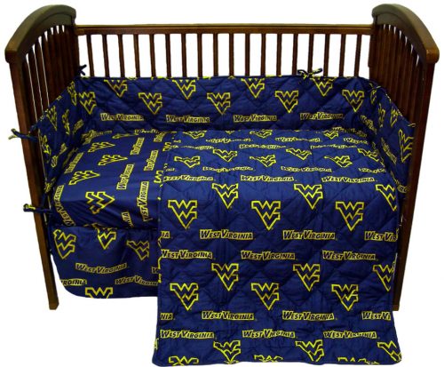 West Virginia Mountaineers 5 Piece Baby Crib Set