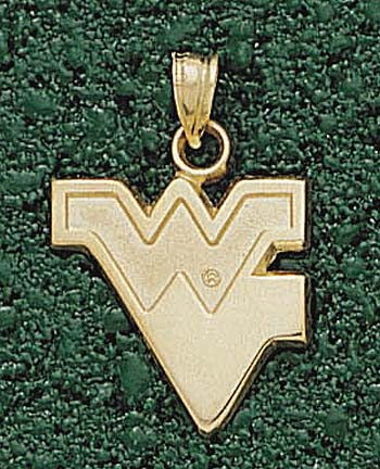 West Virginia Mountaineers "WV" Pendant - 10KT Gold Jewelry