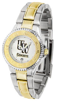 Wyoming Cowboys Competitor Ladies Watch with Two-Tone Band