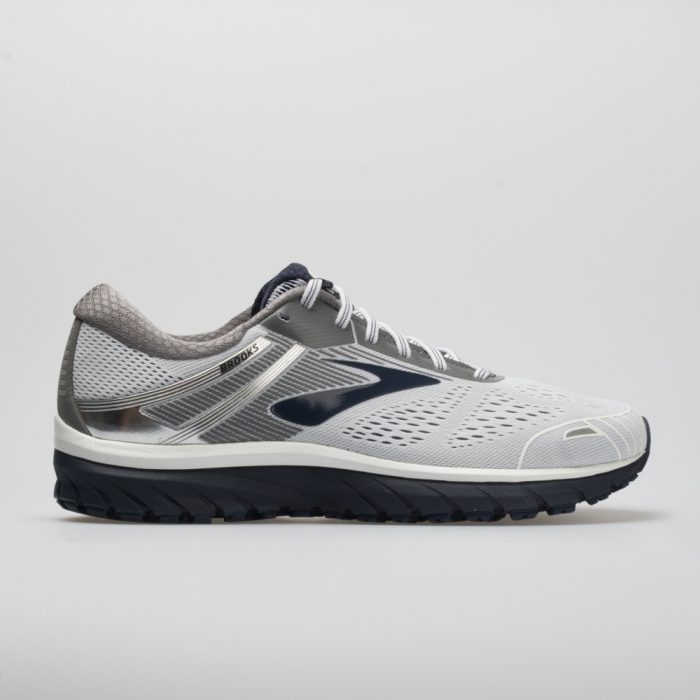 Brooks Adrenaline GTS 18: Brooks Men's Running Shoes White/Grey/Navy
