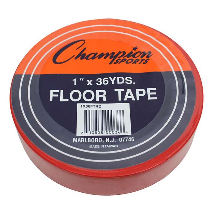 Champion Sports CHS1X36FTRDBN Floor Marking Tape Red - 6 Tape Rolls