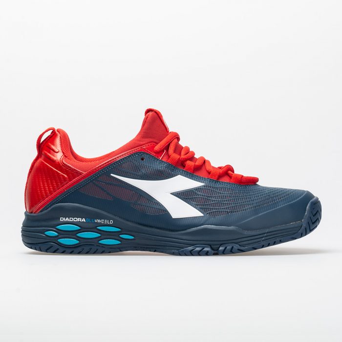 Diadora Speed Blushield Fly AG: Diadora Men's Tennis Shoes Dark Blue/Red Capital