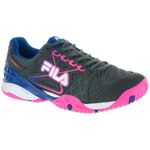 Fila Cage Delirium: Fila Women's Tennis Shoes Dark Shadow/Pink Glo/Royal Blue