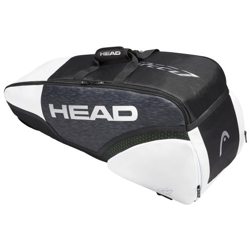 HEAD Djokovic 6 Racquet Combi Bag Black/White: HEAD Tennis Bags