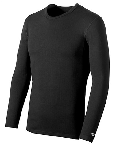 Hanes KEW1 Duofold Varitherm Performance 2-Layer Mens Long-Sleeve Thermal Shirt Size 2 XL Black