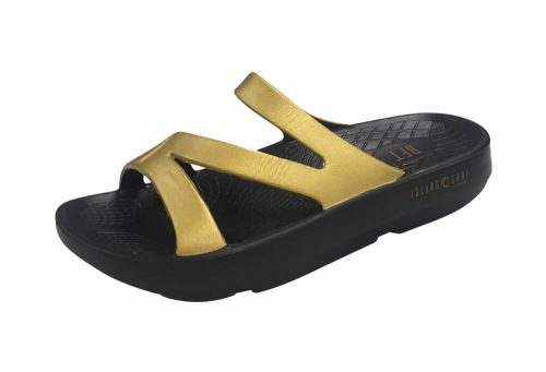 Island Surf Company Coral Sandals - Women's - black/gold, 10