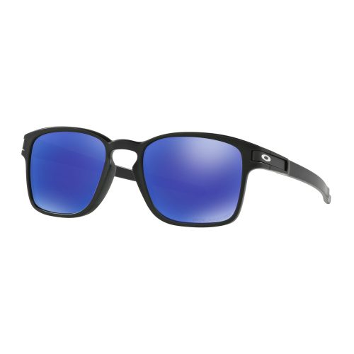 Oakley Latch Square Matte Black Violet Iridium Polarized: Oakley Sunglasses