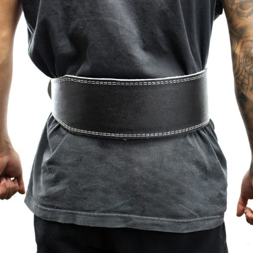 Shelter 253-L 6 in. Last Punch Leather New Split Weight Lifting Body Building Belt Gym Fitness Black - Large