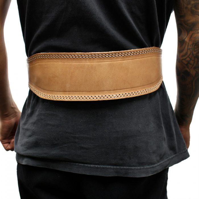 Shelter 254-XXL 4 in. Last Punch Weight Lifting Body Building Belt Gym Fitness Wide Padded Leather Brown - 2XL