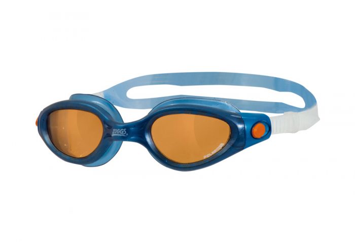 Zoggs Phantom Elite L/XL Polarized Goggles - blue/copper, one size