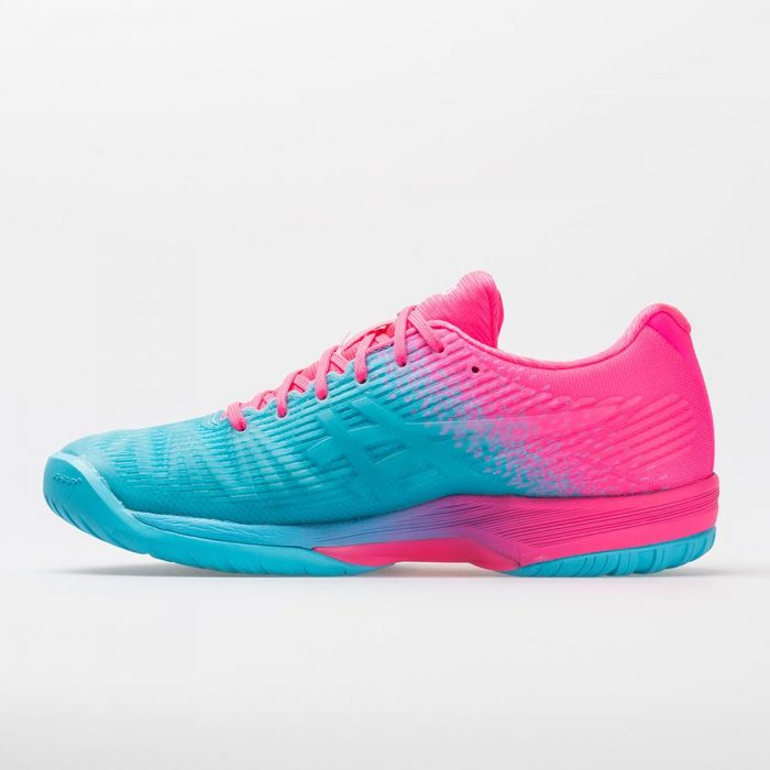 ASICS Solution Speed FF L.E.: ASICS Women's Tennis Shoes Aquarium/Hot Pink