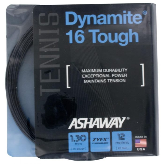 Ashaway Dynamite 16 Tough Black: Ashaway Tennis String Packages
