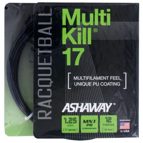 Ashaway MultiKill 17 Black: Ashaway Racquetball String Packages