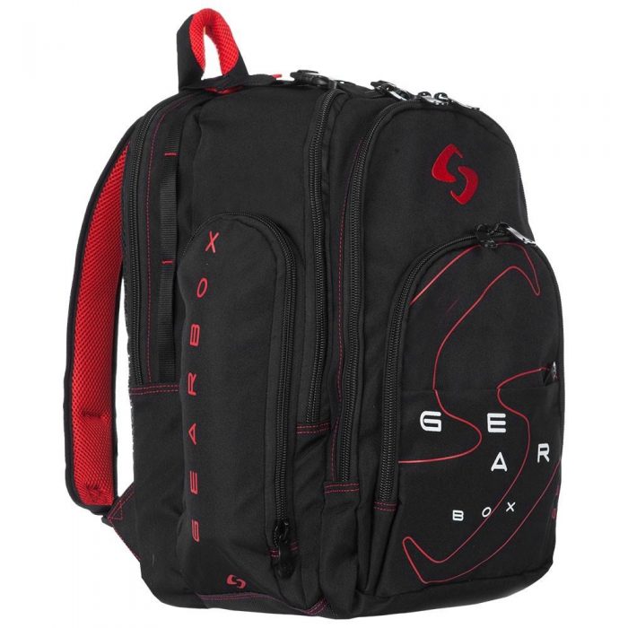 Gearbox Backpack Black/Red: Gearbox Racquetball Bags