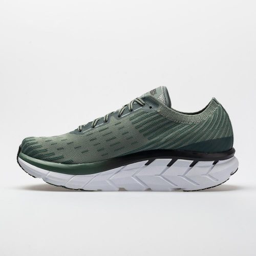 Hoka One One Clifton 5 Knit: Hoka One One Men's Running Shoes Silver Pine/Chinois Green