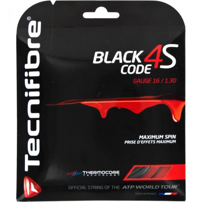 Tecnifibre Black Code 4S 16 1.30: Tecnifibre Tennis String Packages