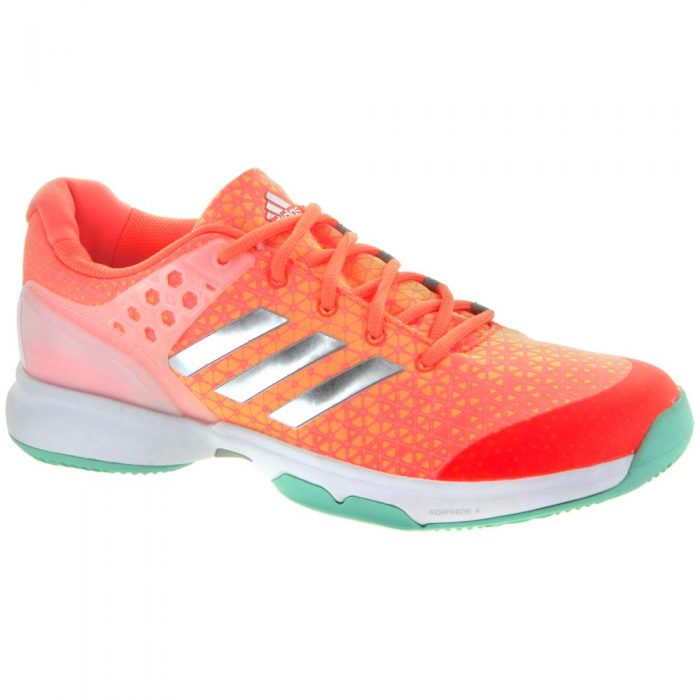 adidas adizero Ubersonic 2: adidas Women's Tennis Shoes Glow Orange/Silver Metallic