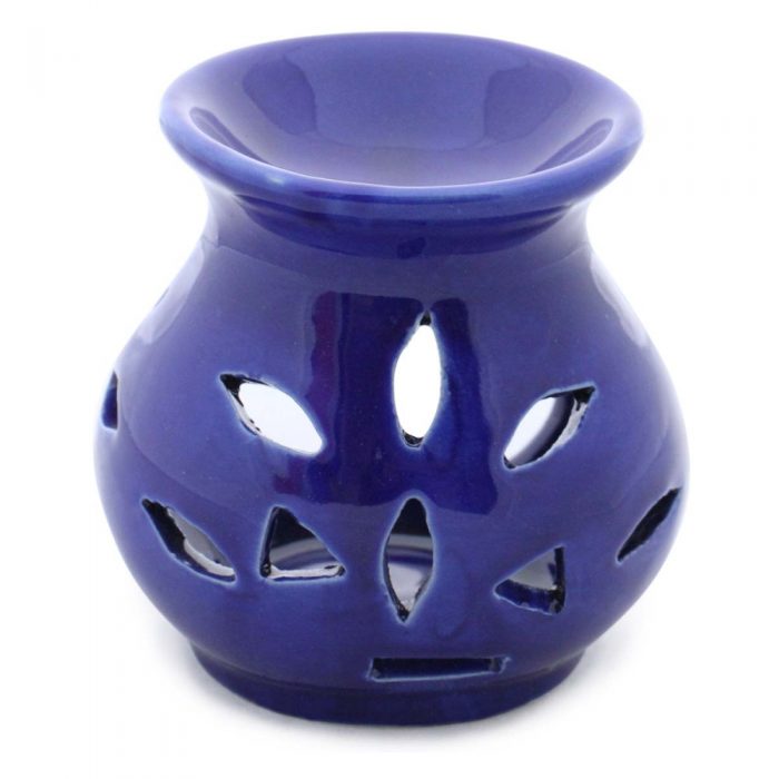 Benzara BM113370 Handmade Ceramic Oil Diffuser & Warmer Royal Blue