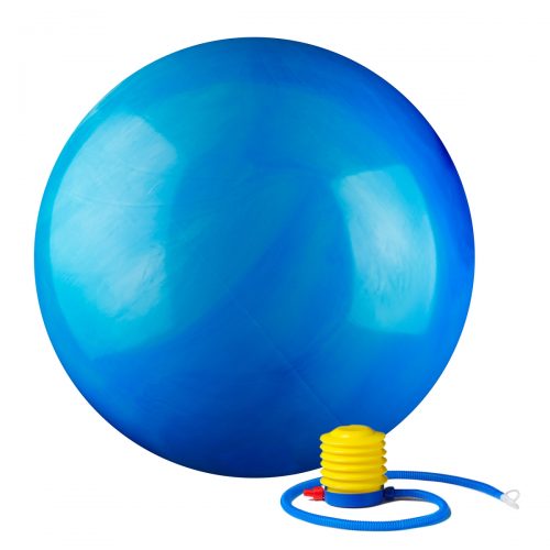 Black Mountain Products 65cm MC Blue Ball 65 cm Static Strength Exercise Stability Ball with Pump Multi-Colored Blue