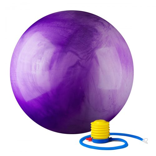 Black Mountain Products 75cm MC Purple Ball 75 cm Static Strength Exercise Stability Ball with Pump Multi-Colored Purple