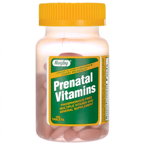 Merchandise 1893831 Rugby Prenatal Vitamins 100 Tablets