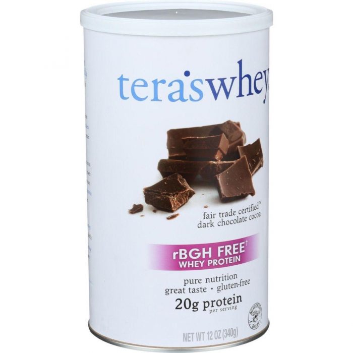 Teras Whey HG0336610 12 oz Protein Rbgh Free Fair Trade Dark Chocolate